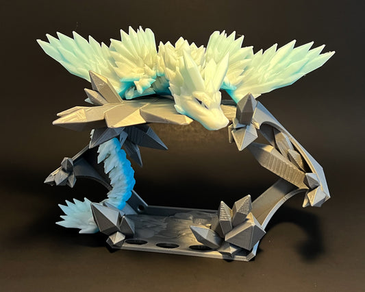 Winged Crystal Dragon Articulated Flexi ADHD Fidget by Cinderwing3D
