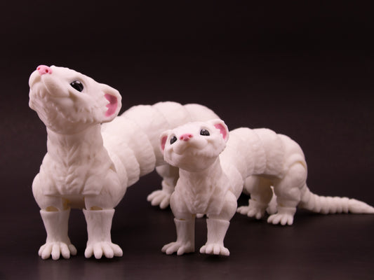 Ferret Fidget Adorable Sensory Toy Desktop Fidget, ADHD Fidget - 3D Printed for Adults and Teens