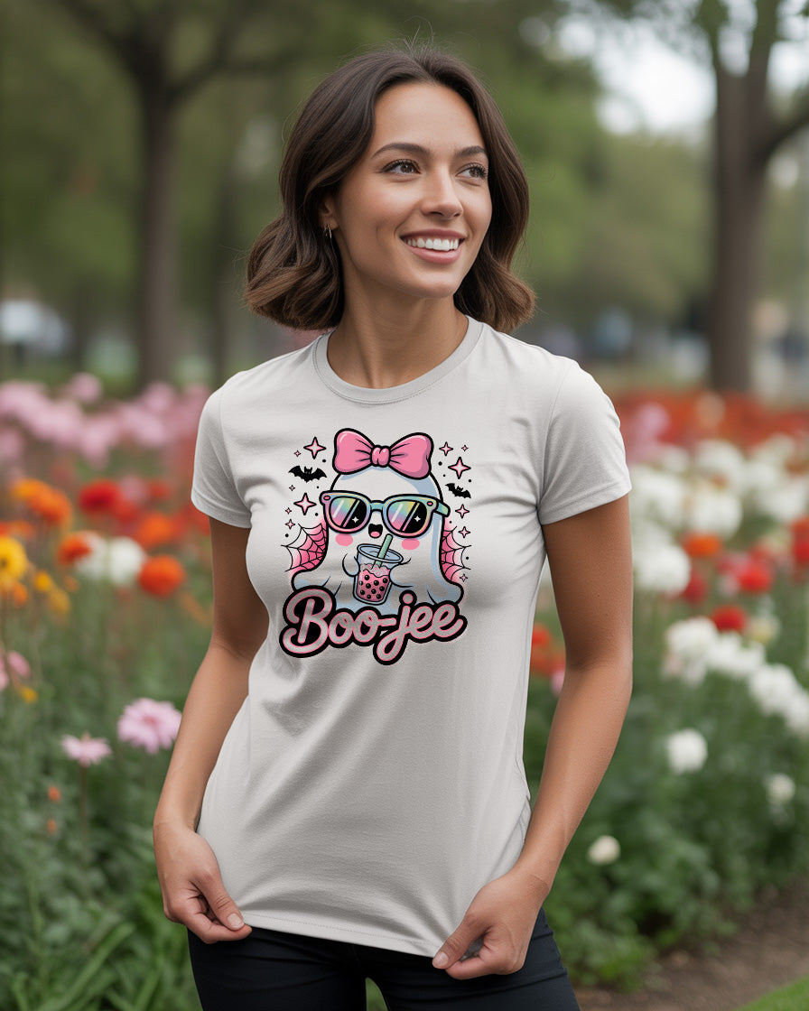 Boo-jee Ghost Bubble Tea T-Shirt | Cute Kawaii Spooky Tee | Fun Graphic Shirt