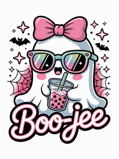Boo-jee Ghost Bubble Tea T-Shirt | Cute Kawaii Spooky Tee | Fun Graphic Shirt