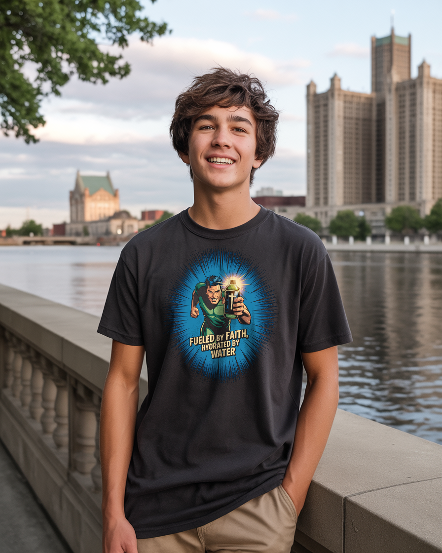 Fueled by Faith, Hydrated by Water T-Shirt | Christian Runner Tee