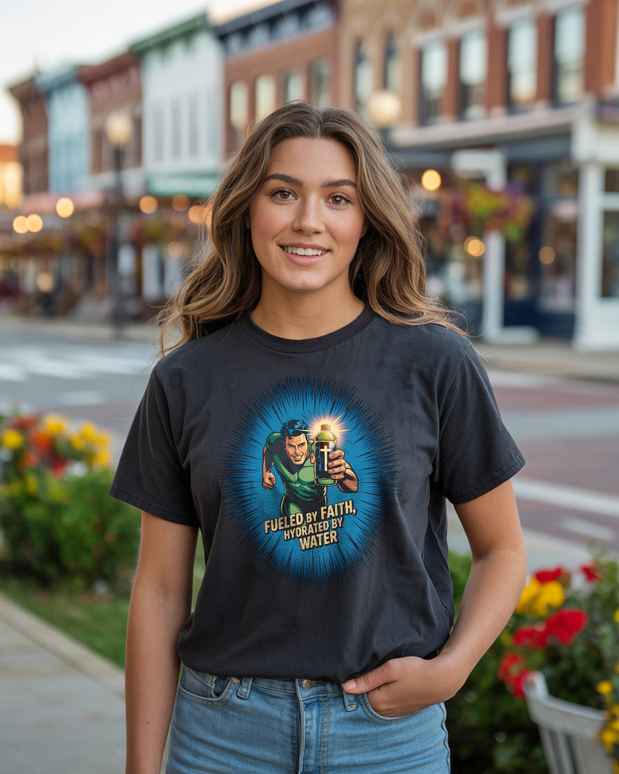 Fueled by Faith, Hydrated by Water T-Shirt | Christian Runner Tee