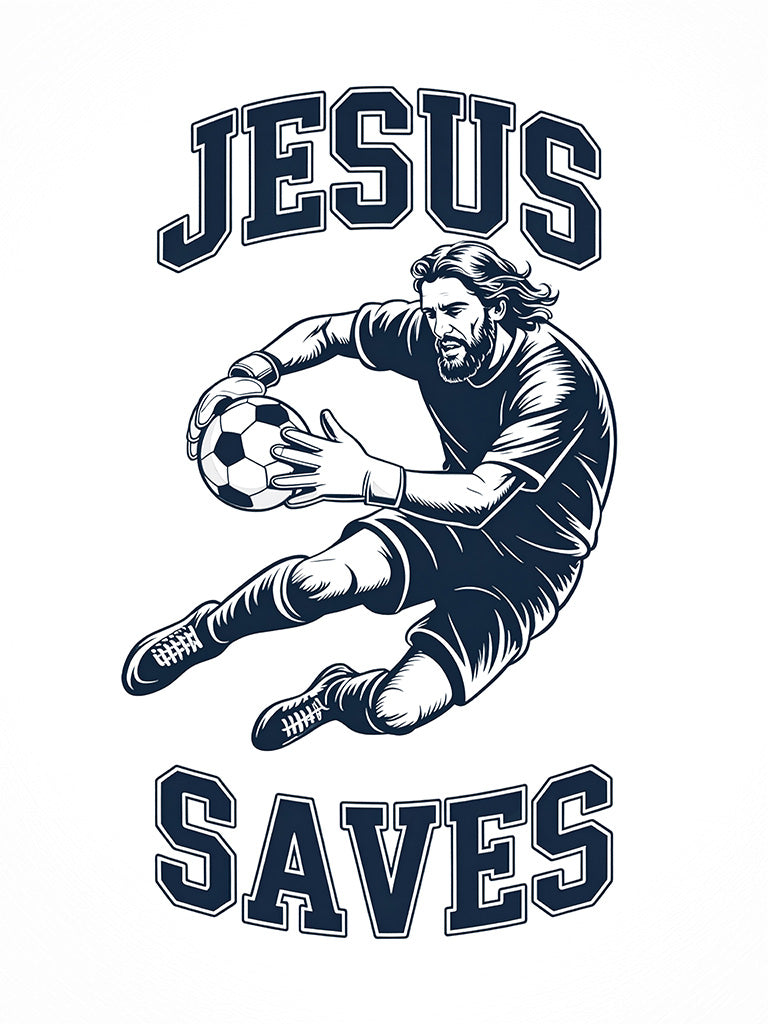 Jesus Saves Soccer T-Shirt | Funny Christian Soccer Tee