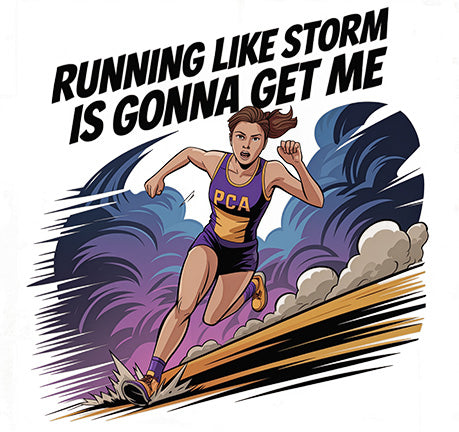 Running Like a Storm T-Shirt | High School Cross Country Team Gear