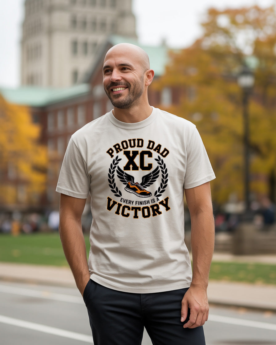Proud XC Dad T-Shirt | "Every Finish is a Victory"