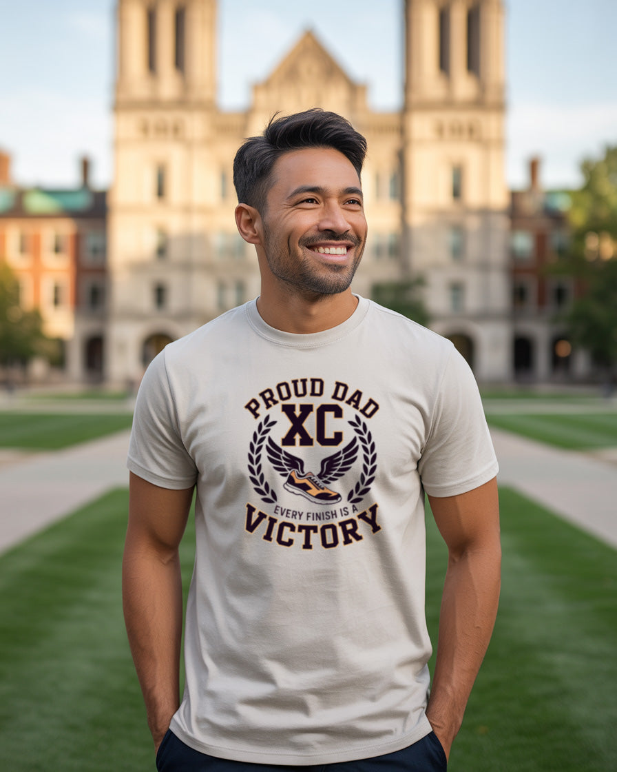 Proud XC Dad T-Shirt | "Every Finish is a Victory"