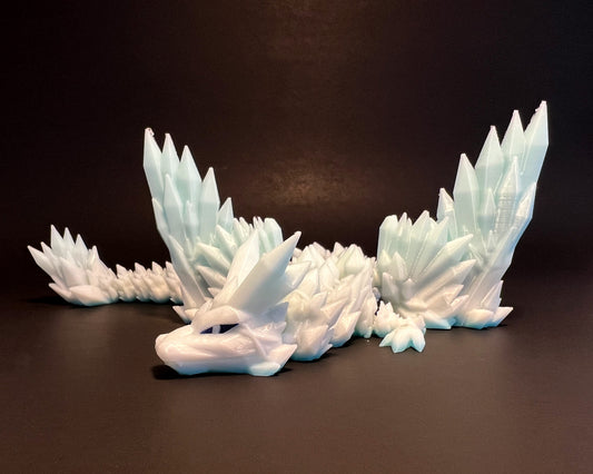 Winged Crystal Dragon Articulated Flexi ADHD Fidget by Cinderwing3D