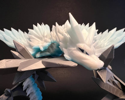Winged Crystal Dragon Articulated Flexi ADHD Fidget by Cinderwing3D