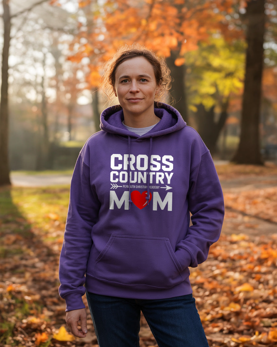 "Cross Country Mom" High School Spirit Hoodie