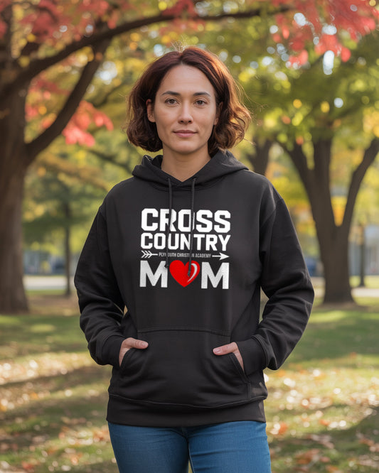 "Cross Country Mom" High School Spirit Hoodie