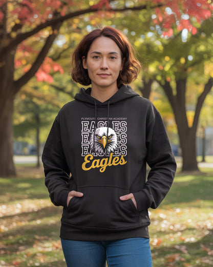 "Plymouth Christian Academy Eagles" High School Spirit Hoodie