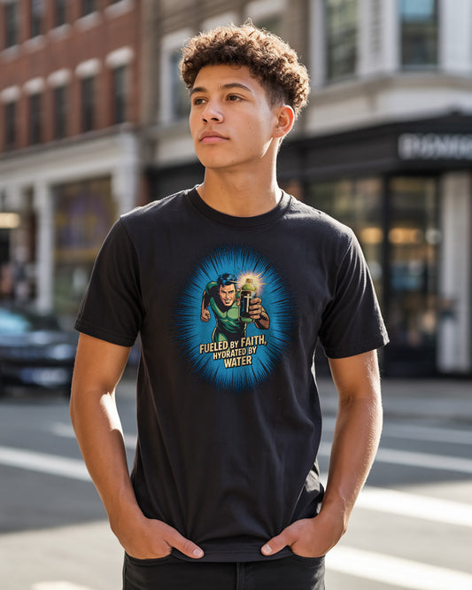 Fueled by Faith, Hydrated by Water T-Shirt | Christian Runner Tee