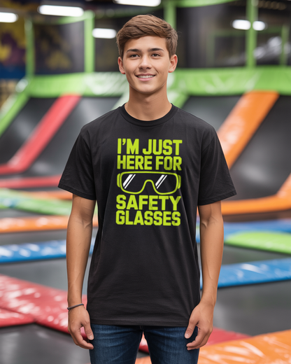 FRC Robotics "I'm Just Here For Safety Glasses" Team Spirit T-Shirt