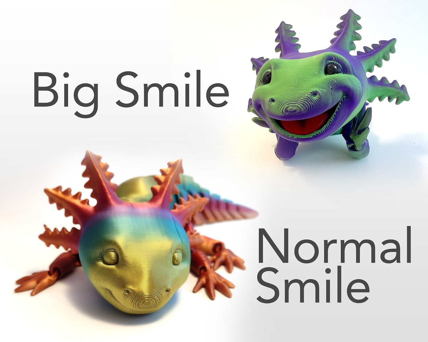 Axolotl Big Smile Edition - Articulated 3D Printed Fidget Creature