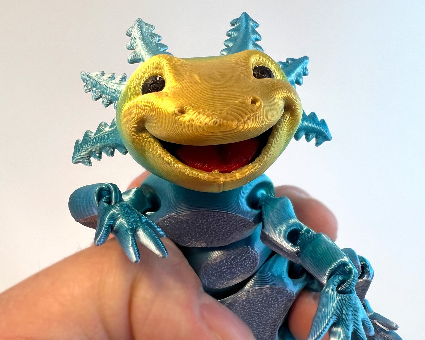 Axolotl Big Smile Edition - Articulated 3D Printed Fidget Creature