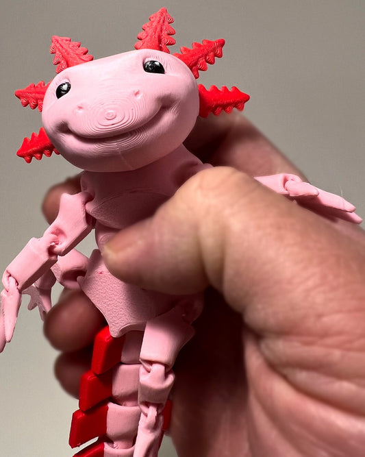 Axolotl Normal Smile Edition - Articulated 3D Printed Fidget Creature