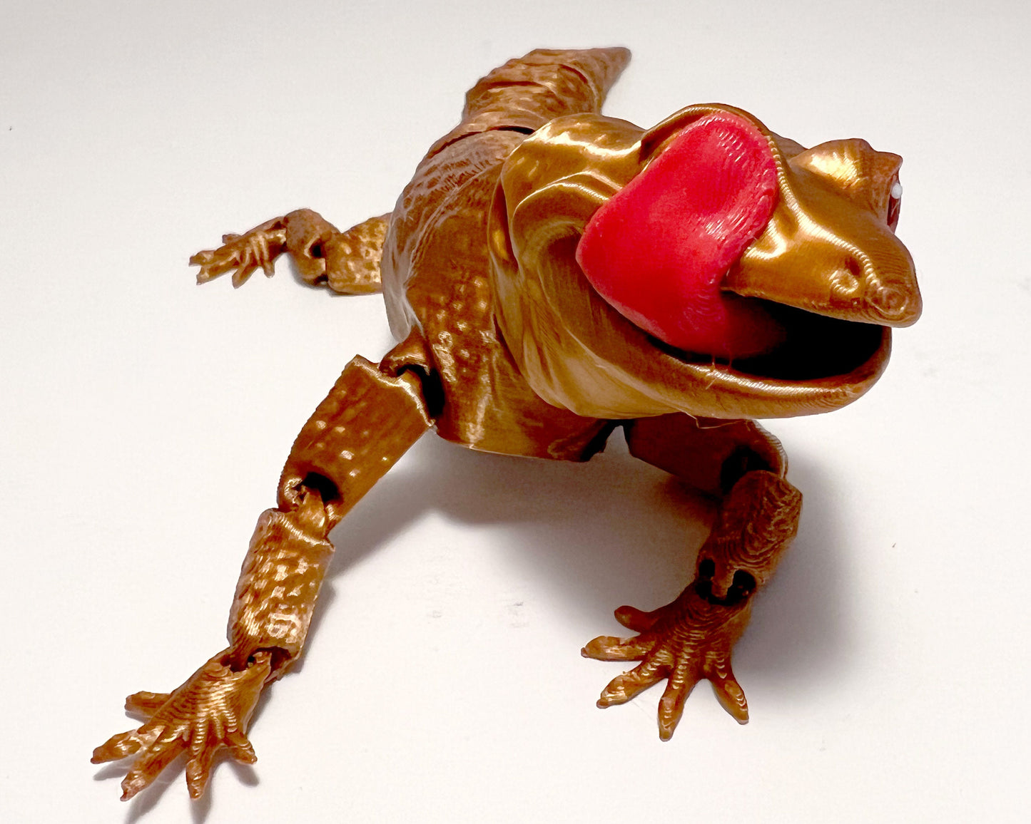 Leopard Gecko Licking Eye - Articulated 3D Printed Flexi Fidget Toy Lizard