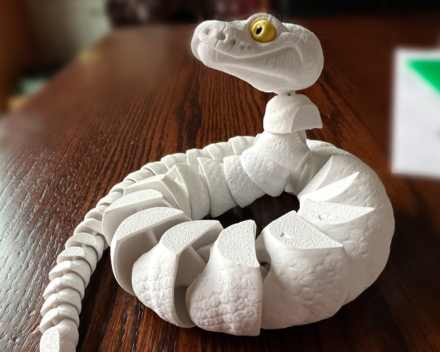 Ball Python Snake Articulated 3D Printed Flexi Fidget Creature