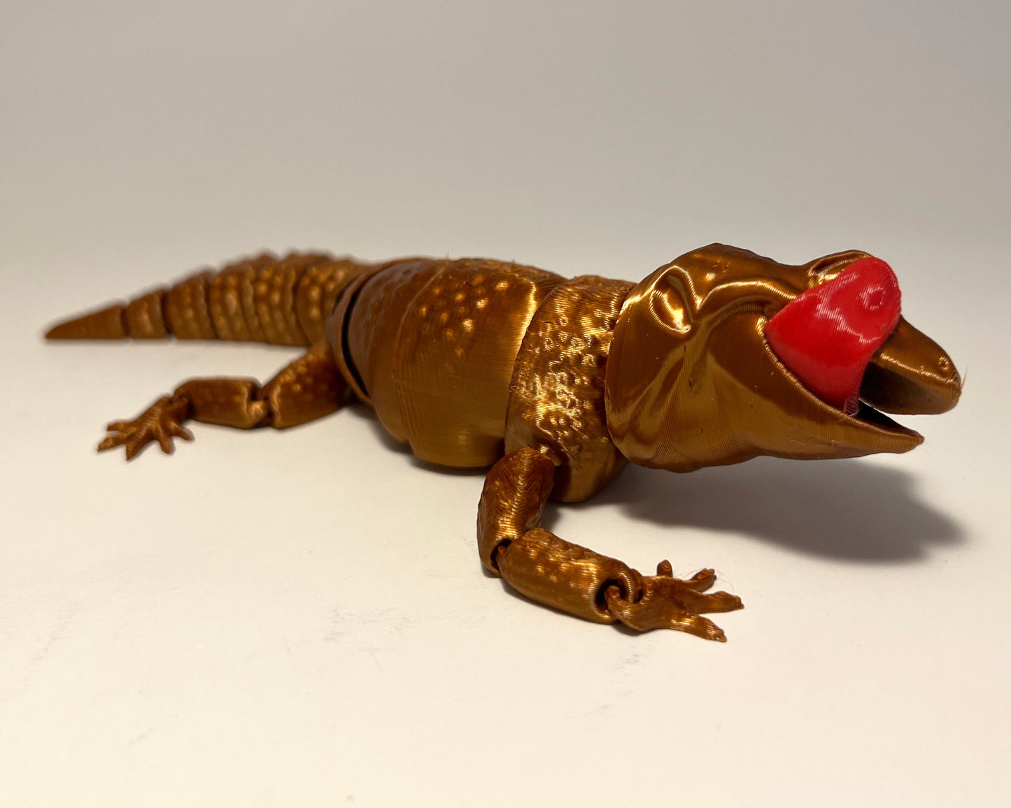 Leopard Gecko Licking Eye - Articulated 3D Printed Flexi Fidget Toy Lizard