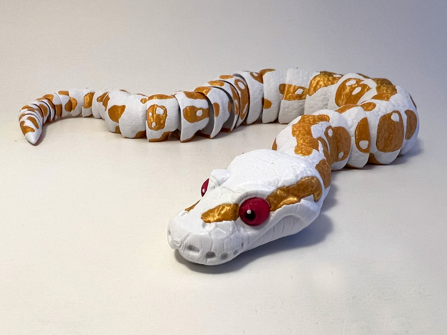 Ball Python Snake Articulated 3D Printed Flexi Fidget Creature