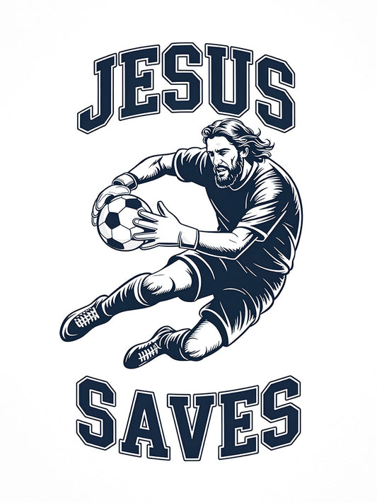 Jesus Saves Soccer T-Shirt | Funny Christian Soccer Tee