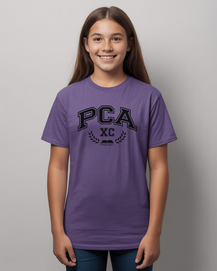 PCA XC Cross Country Spirit T-Shirt - Collegiate Wreath Design