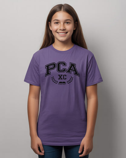 PCA XC Cross Country Spirit T-Shirt - Collegiate Wreath Design