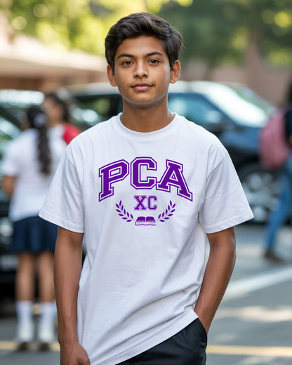 PCA XC Cross Country Spirit T-Shirt - Collegiate Wreath Design
