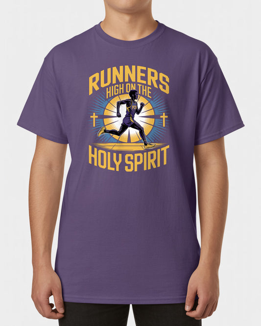 "Runners High on the Holy Spirit" Cross Country T-Shirt