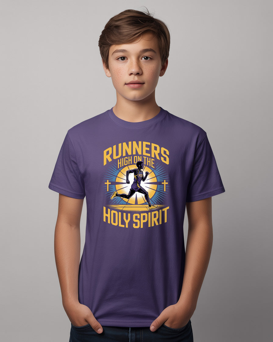 "Runners High on the Holy Spirit" Cross Country T-Shirt