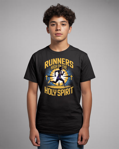 "Runners High on the Holy Spirit" Cross Country T-Shirt
