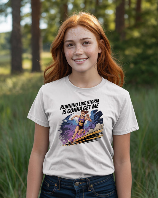 Running Like a Storm T-Shirt | High School Cross Country Team Gear