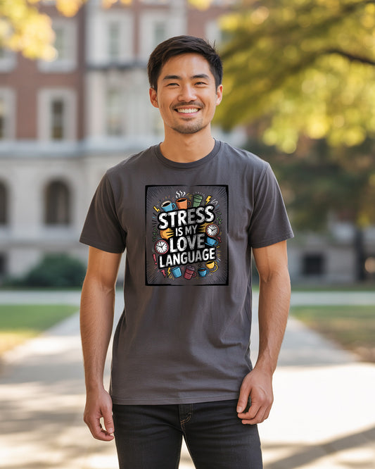 Stress is My Love Language T-Shirt | Funny Shirt for Stress Lovers