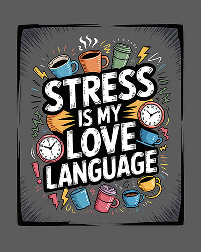 Stress is My Love Language T-Shirt | Funny Shirt for Stress Lovers
